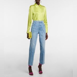 FRAME High N Tight Light Denim Straight Leg Jeans